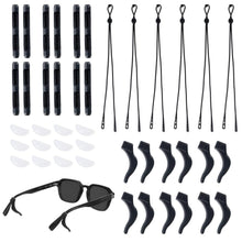 Brillen Zubehör Set: Ohrbügel, Nasenpads & verstellbare Bänder