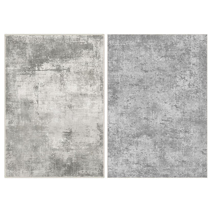 Moderner Waschbarer Teppich Grau 160x230 cm – Wohnzimmer & Schlafzimmer