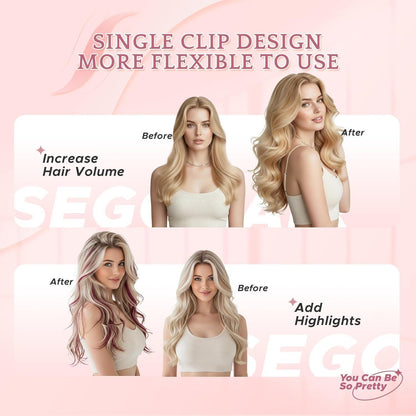 Echthaar Clip-in Extensions – Naturschwarz 35cm