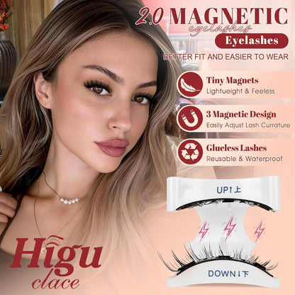 Magnetische Wimpern ohne Kleber – Natürlicher Look & Applikator