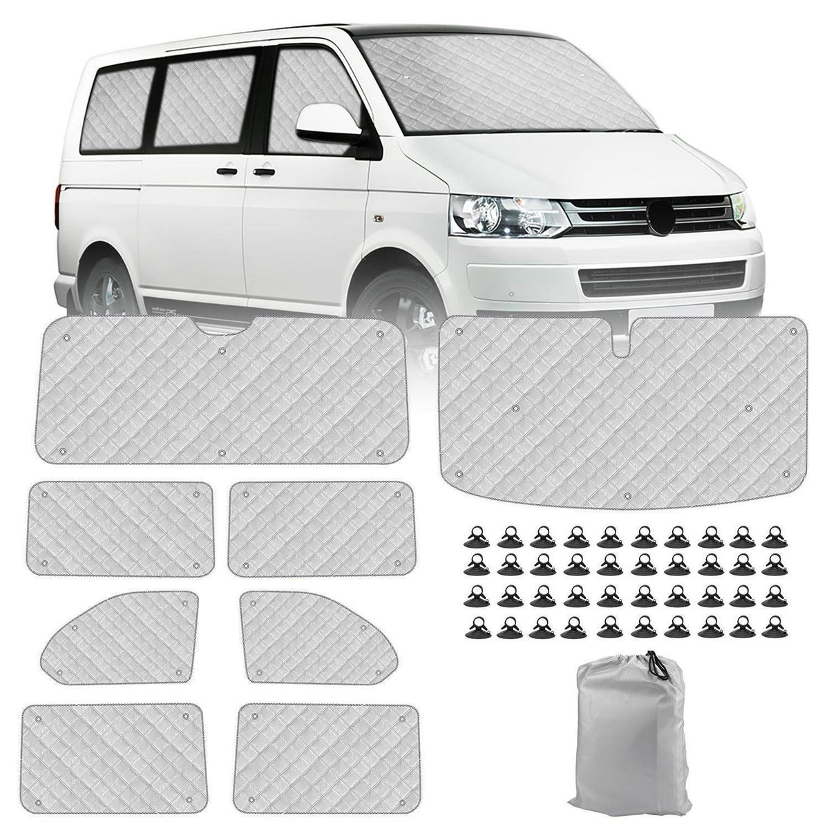 Thermomatte VW T5 T6 Innen – Set für Fahrerhaus & Fenster
