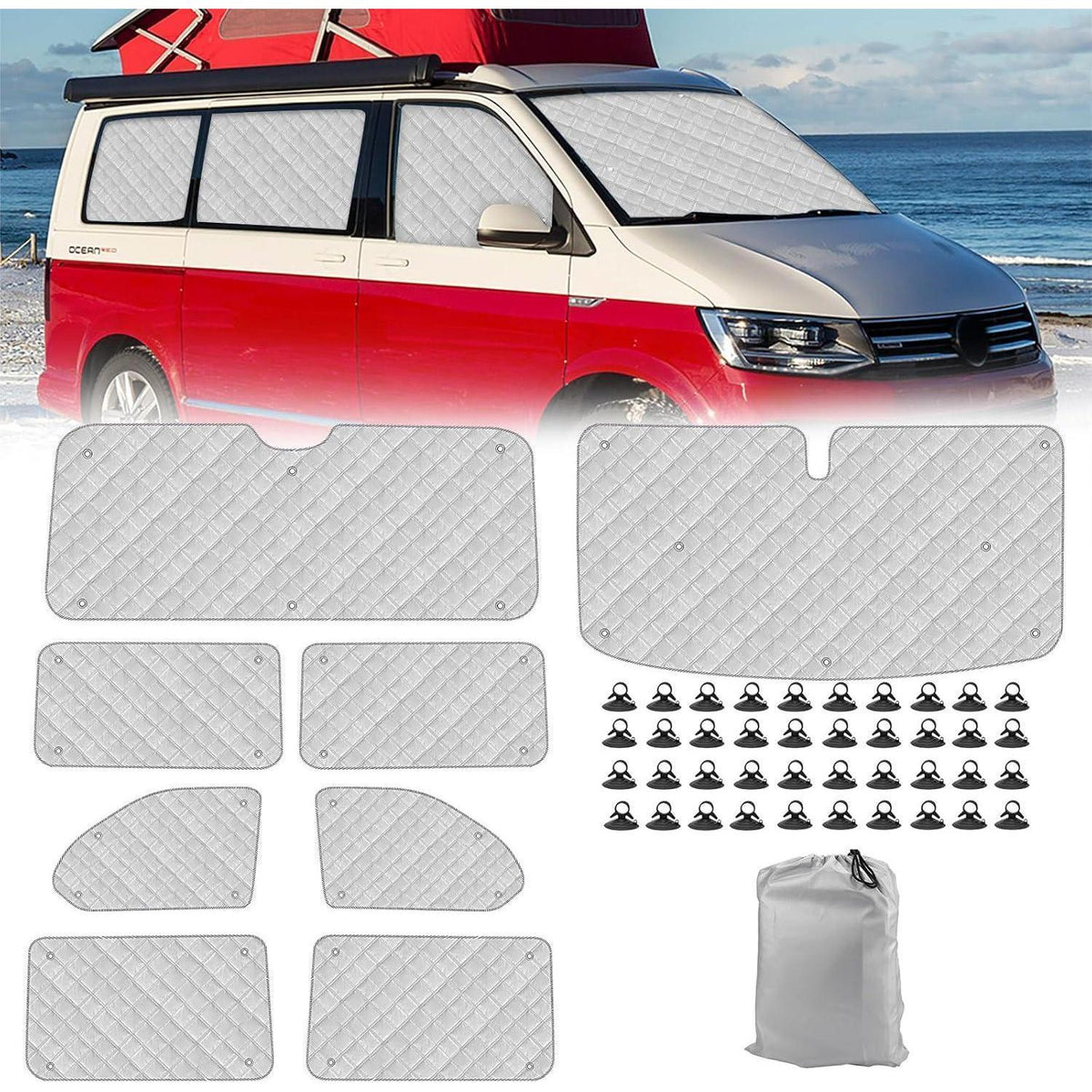Thermomatte VW T5 T6 Innen – Set für Fahrerhaus & Fenster