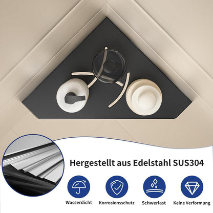 Duschablage Edelstahl Ecke Schwarz 2er Pack - Platzsparend & Robust