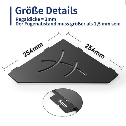 Duschablage Edelstahl Ecke Schwarz 2er Pack - Platzsparend & Robust