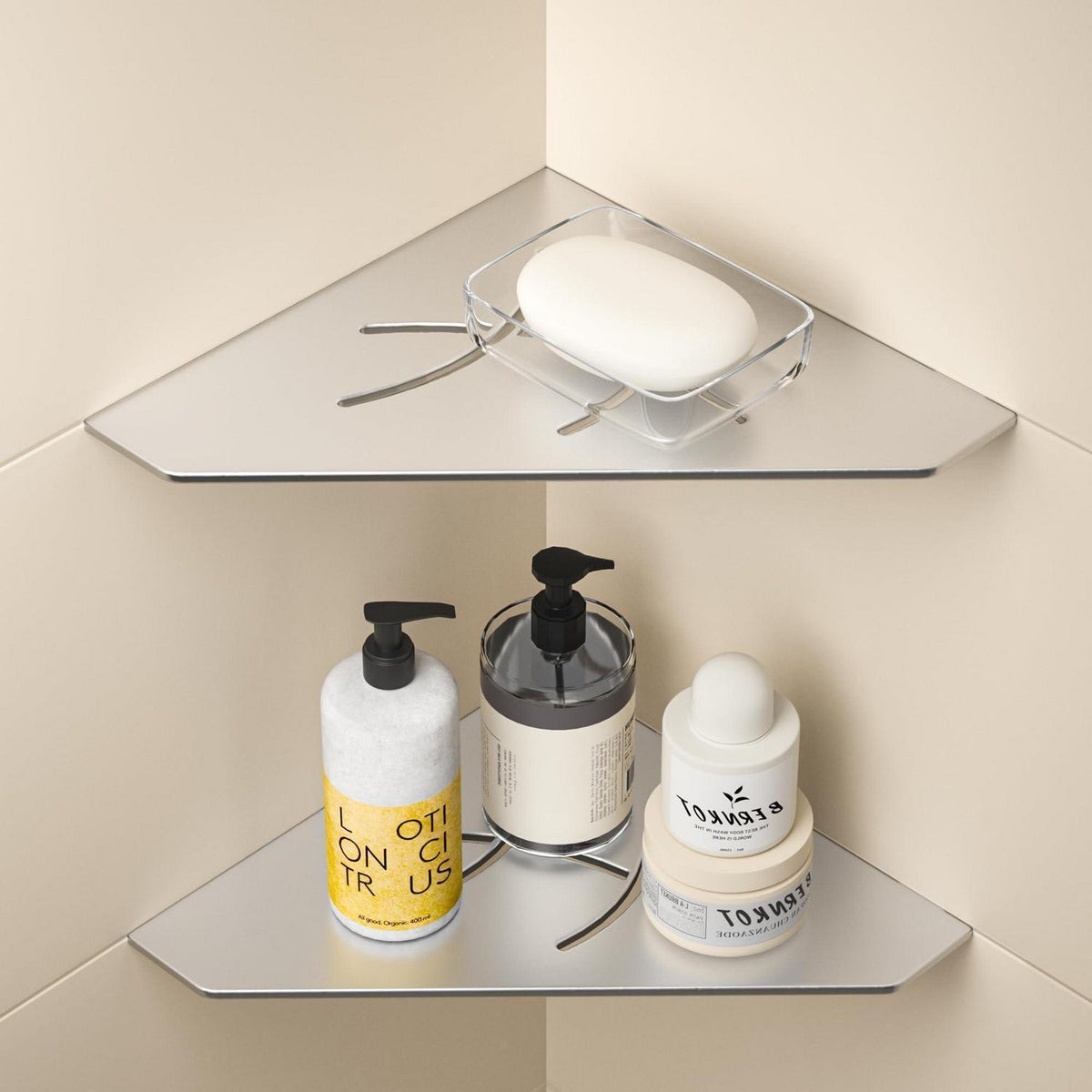Edelstahl Duschablage Ecke 2er-Pack – Rostfrei & Platzsparend