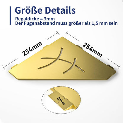 Edelstahl Duschablage Ecke Golden - 2er Pack