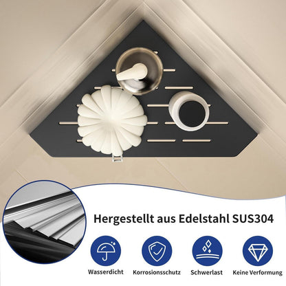 Edelstahl Duschablage Ecke – 2er Pack, Schwarz
