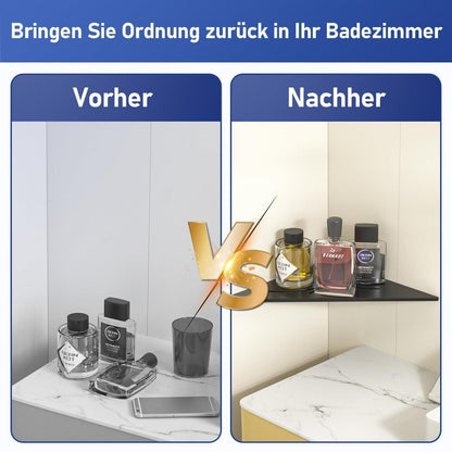 Eck-Duschregal Edelstahl 2er-Pack Schwarz – Platzsparend & Robust