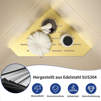 Edelstahl Eckregal Duschablage 2er-Pack Gold