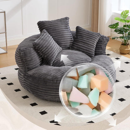 Boneless Lounger Sitzsack Sofa | Bequemes Lazy Sofa mit Kissen