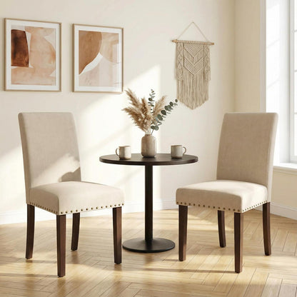 Clevich Esszimmerstühle 2er Set, Beige – Traditionell & Bequem