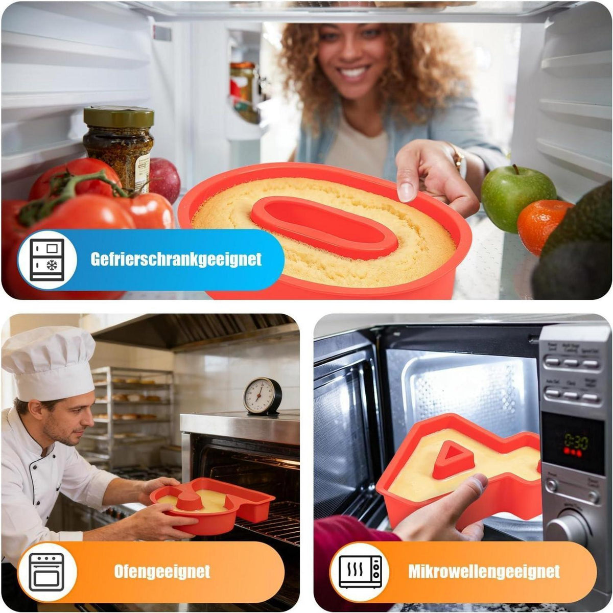 Silikon Backform Zahlen – Kuchenform für Geburtstag & Co.