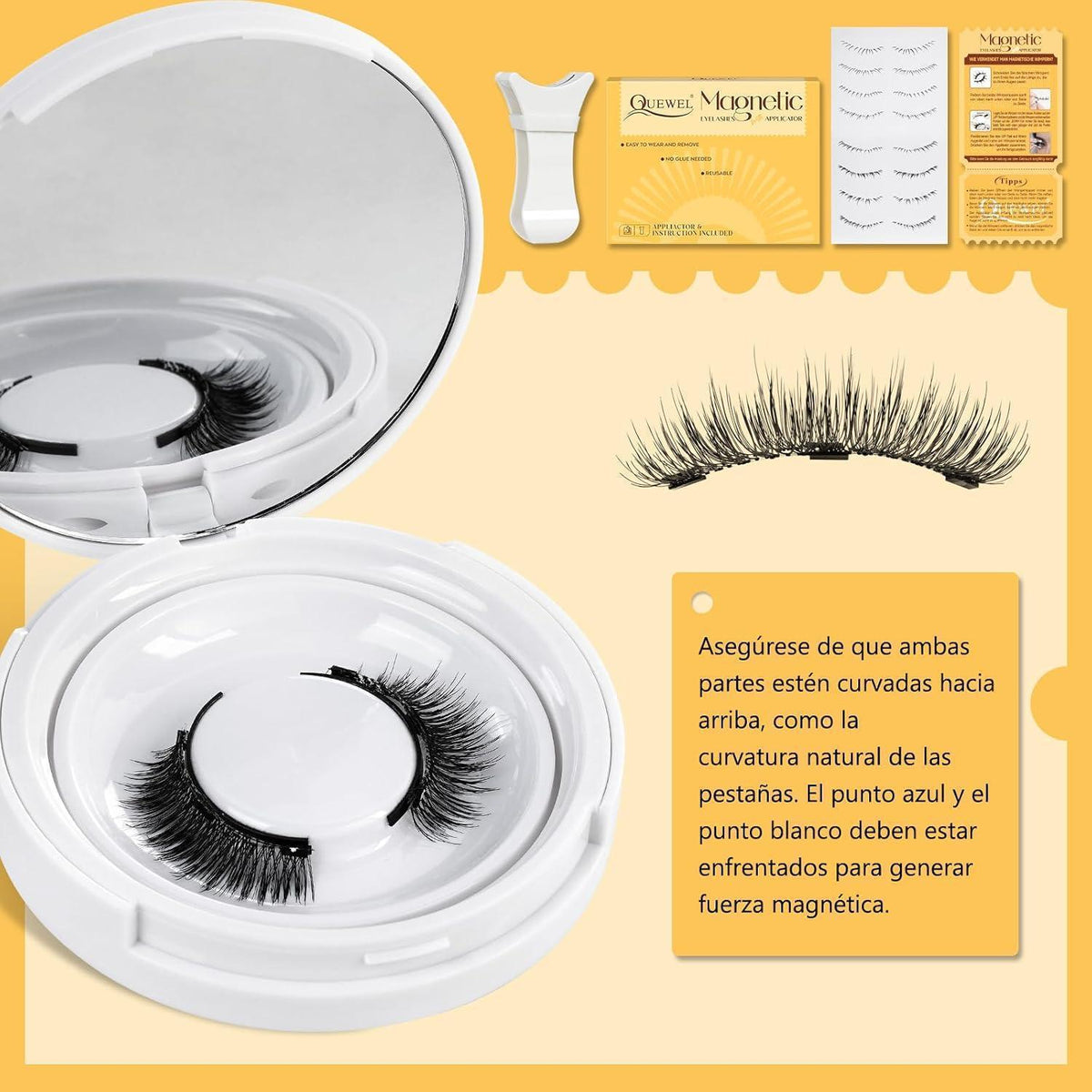 Magnetische Wimpern ohne Kleber – 1 Paar (JES-06)