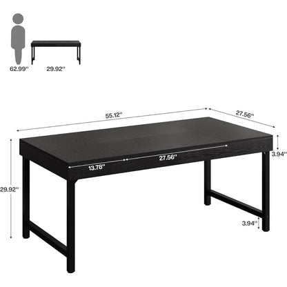Esstisch Farmhaus Stil 140cm – Industrieller Küchentisch für 4-6 Personen