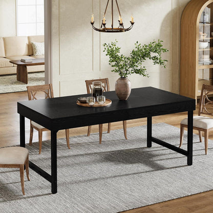 Esstisch Farmhaus Stil 140cm – Industrieller Küchentisch für 4-6 Personen