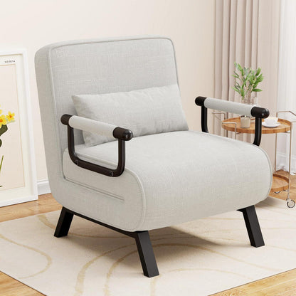 4-in-1 Schlafsessel: Platzsparendes Bett & Relaxsessel Grau