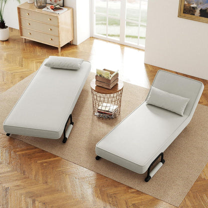 4-in-1 Schlafsessel: Platzsparendes Bett & Relaxsessel Grau