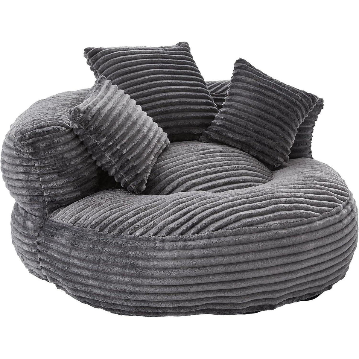 Lazy Sitzsack mit hohem Rücken – Bequemer Lounger für Wohnzimmer