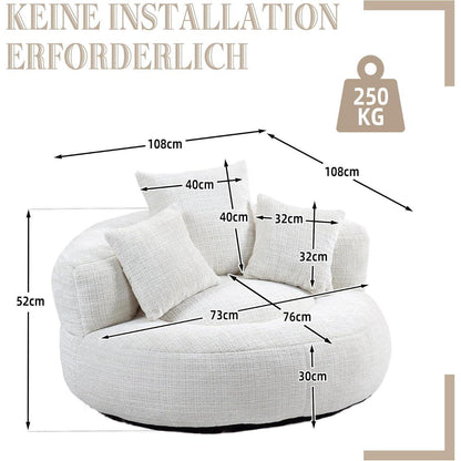 Lazy Sitzsack mit hohem Rücken – Bequemer Lounger für Wohnzimmer