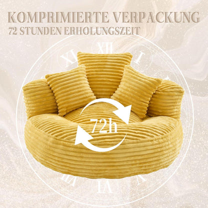 Lazy Sitzsack mit hohem Rücken – Bequemer Lounger für Wohnzimmer