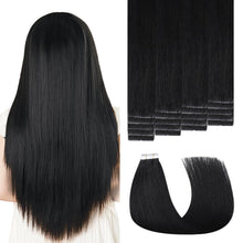 Echthaar Tape Extensions #1 Schwarz 50cm – Remy Menschenhaar