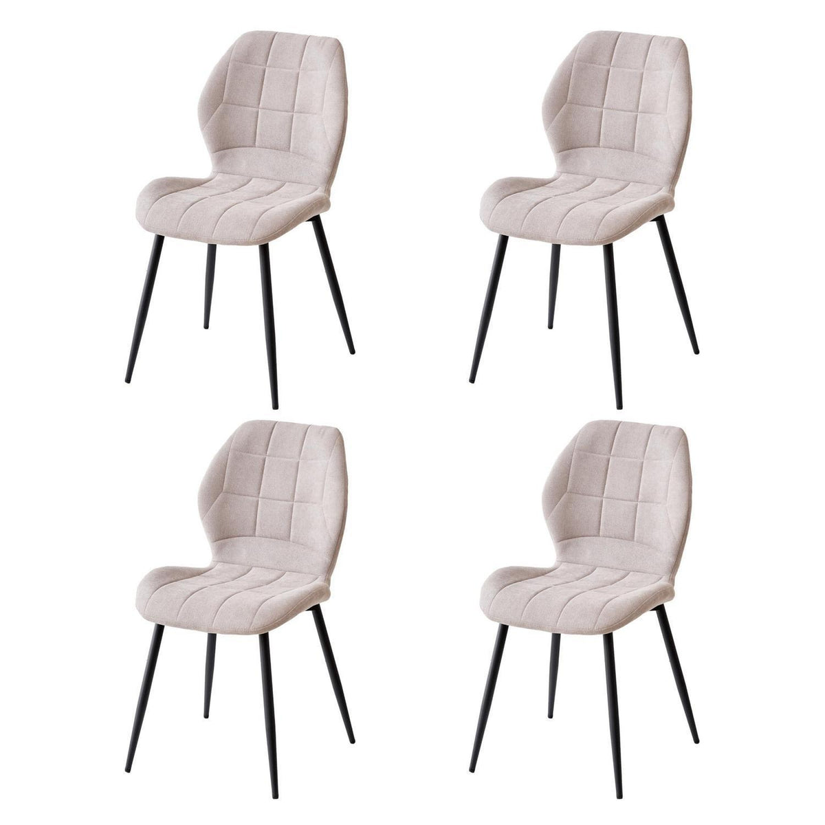 Esszimmerstuhl Set 4-teilig, Beige, Nordischer Stil