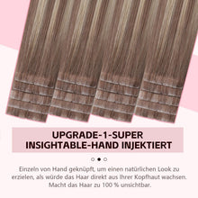 Remy Echthaar Tape Extensions #8/60 Hellbraun-Platinblond 40cm