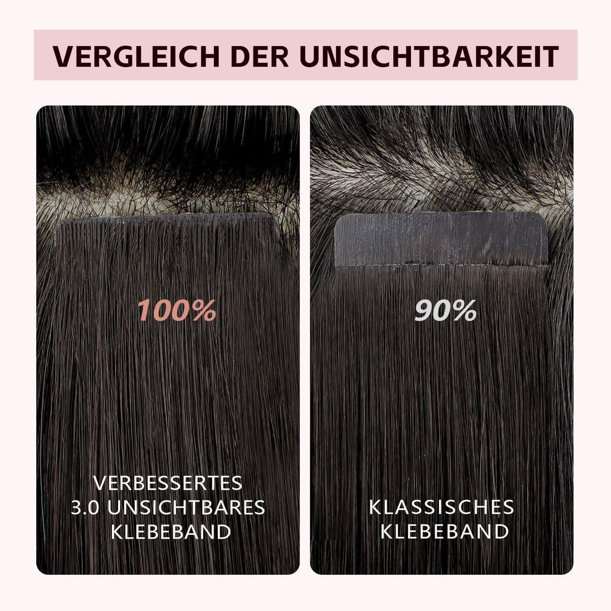 Remy Echthaar Tape Extensions #8/60 Hellbraun-Platinblond 40cm