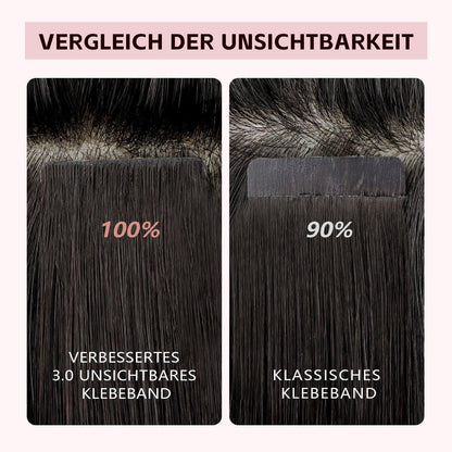 Remy Echthaar Tape Extensions #8/60 Hellbraun-Platinblond 40cm