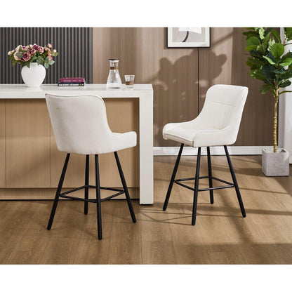 Barhocker Set 2er Chenille – Modern & Bequem