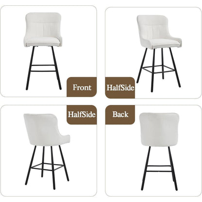 Barhocker Set 2er Chenille – Modern & Bequem