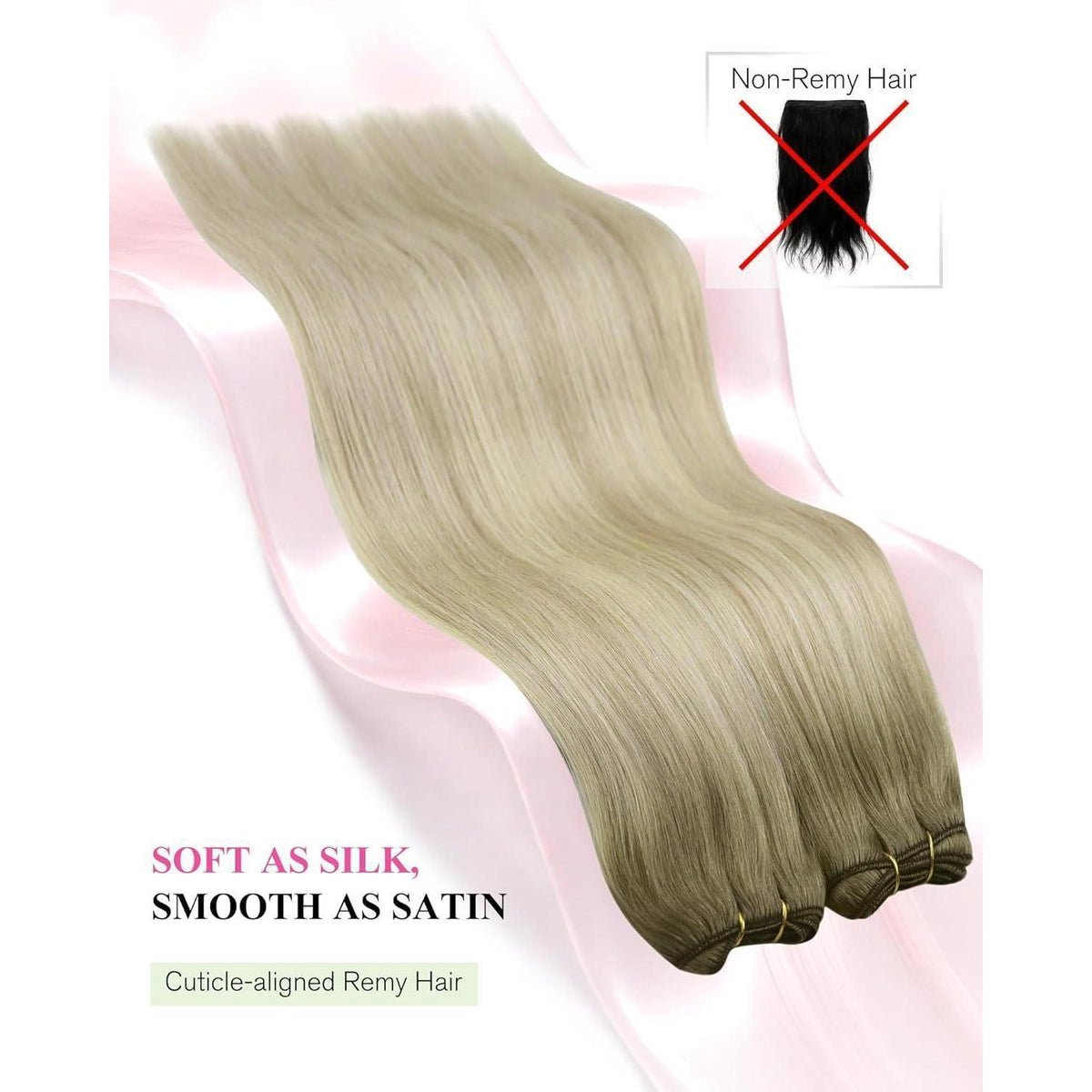 Blond Echthaar Tressen 35cm – Volumenspendend & Länger