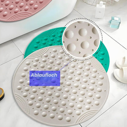 Rutschfeste Duschmatte rund blau – Antirutschmatte für Dusche