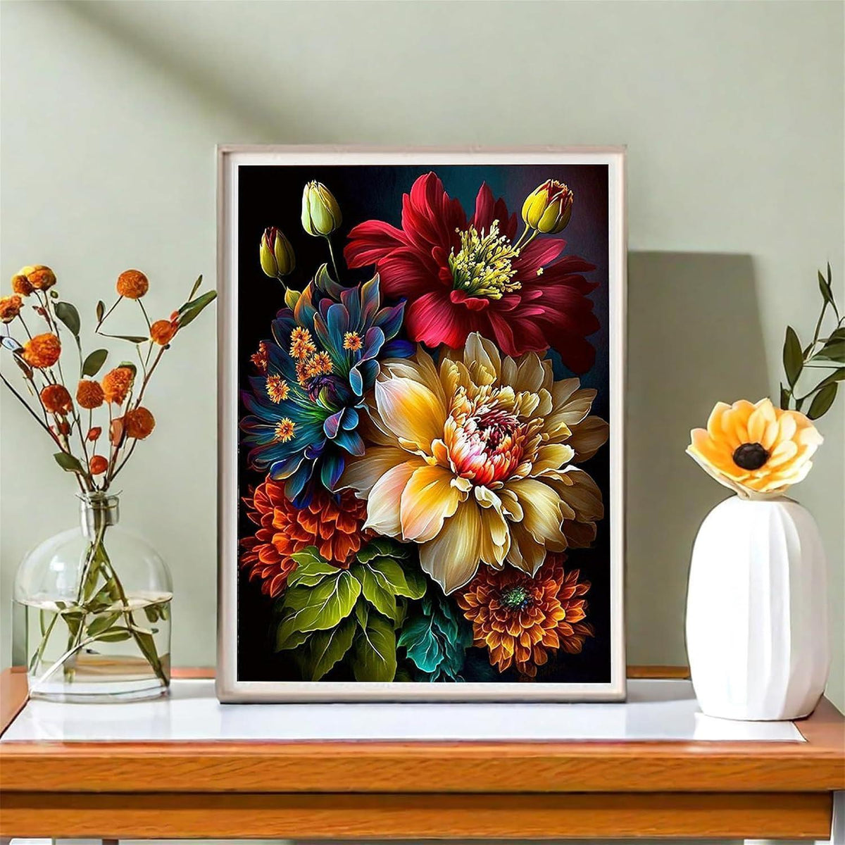 Malen nach Zahlen Blume für Erwachsene – DIY Bastelset