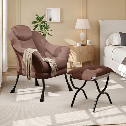 Bequemer Sessel mit Hocker – Modernes Lounge-Design