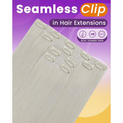 Echthaar Clip-in Extensions Blond #60 – 35cm, 4er Set
