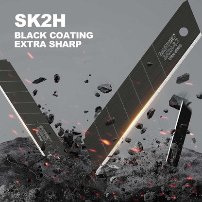 Cuttermesser Klingen 25mm, 20 Stück SK2H Profi – Abbrechbar & Rostfrei