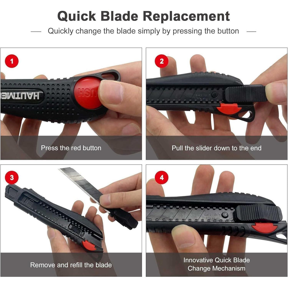 Cuttermesser Profi Set 18mm mit Auto-Lock & SK2-Klingen