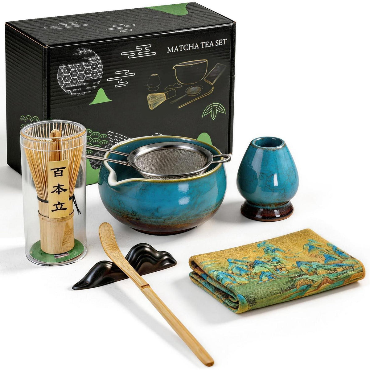 Matcha Set 8-teilig – Premium Teezeremonie mit Keramikschale