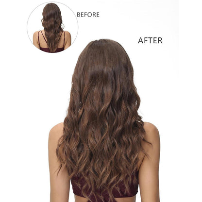 Echthaar Clip-In Extensions – Hellbraun 16 Zoll
