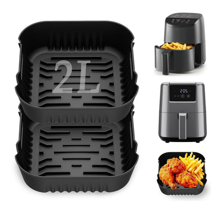 Silikonform 2er-Set für Heißluftfritteuse 2L - 2.5L