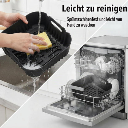 Silikonform 2er-Set für Heißluftfritteuse 2L - 2.5L