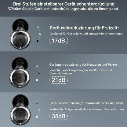 Anpassbare Ohrstöpsel 3 Modi – Lärmschutz zum Schlafen & Konzerte