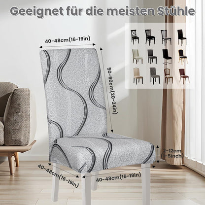 Stretch Stuhlhussen 4er Set – Elastische Möbelbezüge für Stühle