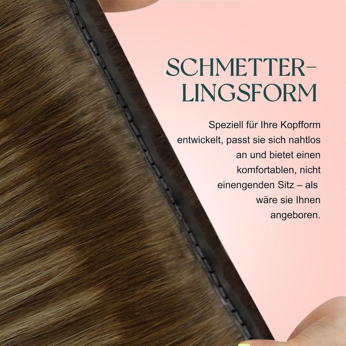Ombre Blond Echthaar Tressen Braun Karamel Blond 55cm