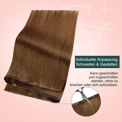 Orangene Butterfly Tressen Echthaar 60cm – Weich & Vielseitig