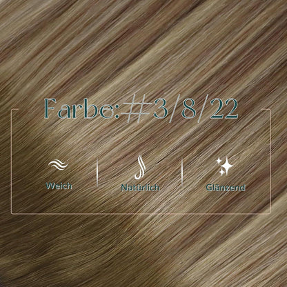 Blond Balayage Butterfly Tressen Echthaar Haarverlängerung 40cm