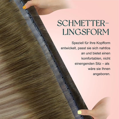 Blond Balayage Butterfly Tressen Echthaar Haarverlängerung 40cm