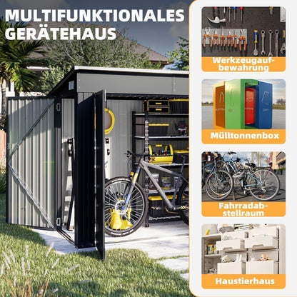 Outdoor Gerätehaus 8x4 ft – Pultdach, wetterfest & sicher
