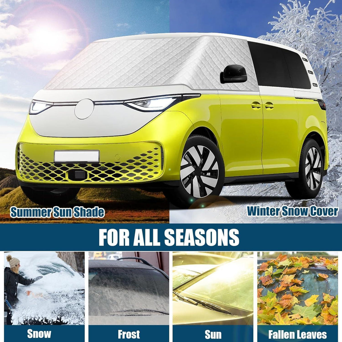 Frontscheibenabdeckung VW ID Buzz 2022-2026 – Frost & Sonnenschutz